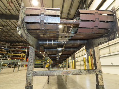 7.5"x 17' Steel Tabletop Double Belt Conveyor Side x Side Adj Height -No Drive