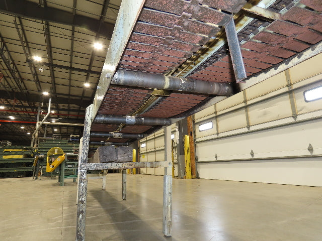 7.5"x 17' Steel Tabletop Double Belt Conveyor Side x Side Adj Height -No Drive