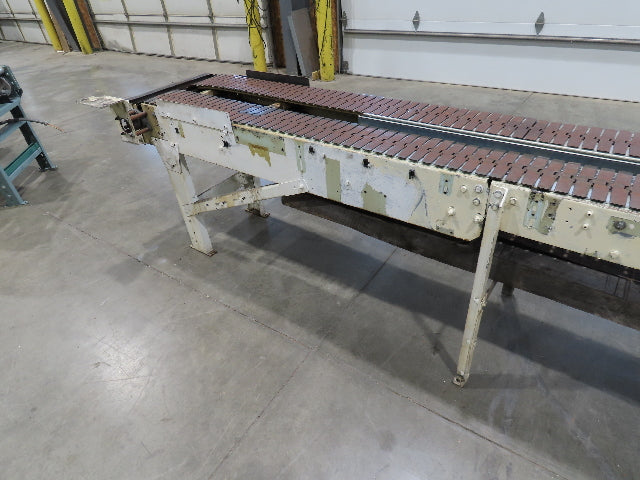 7.5"x 17' Steel Tabletop Double Belt Conveyor Side x Side Adj Height -No Drive