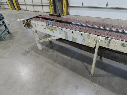 7.5"x 17' Steel Tabletop Double Belt Conveyor Side x Side Adj Height -No Drive