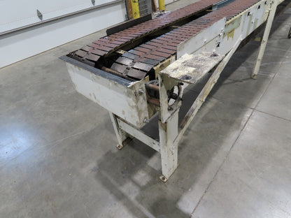 7.5"x 17' Steel Tabletop Double Belt Conveyor Side x Side Adj Height -No Drive