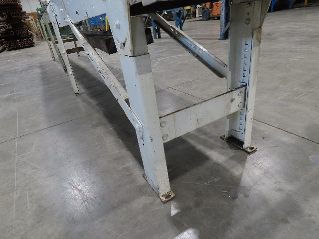 7.5"x 17' Steel Tabletop Double Belt Conveyor Side x Side Adj Height -No Drive
