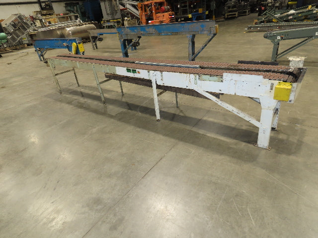 7.5"x 17' Steel Tabletop Double Belt Conveyor Side x Side Adj Height -No Drive