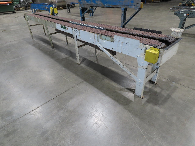 7.5"x 17' Steel Tabletop Double Belt Conveyor Side x Side Adj Height -No Drive