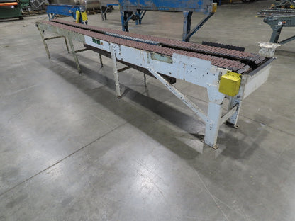 7.5"x 17' Steel Tabletop Double Belt Conveyor Side x Side Adj Height -No Drive