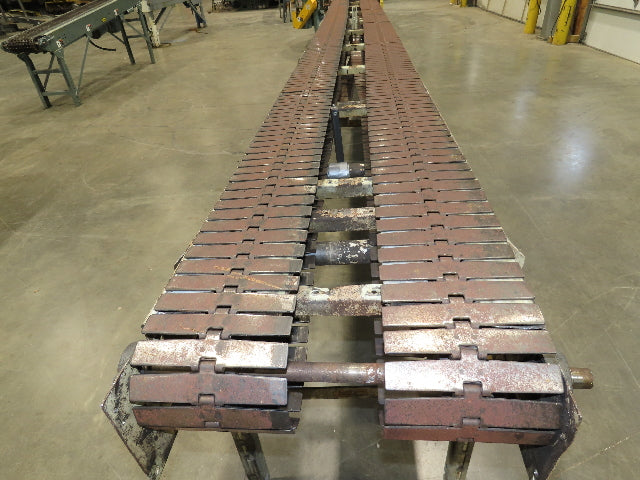 7.5"x 17' Steel Tabletop Double Belt Conveyor Side x Side Adj Height -No Drive