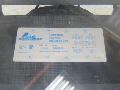 Acme Electric TA-83223 Control Transformer 240/480VAC 120/240VAC 25A 1PH
