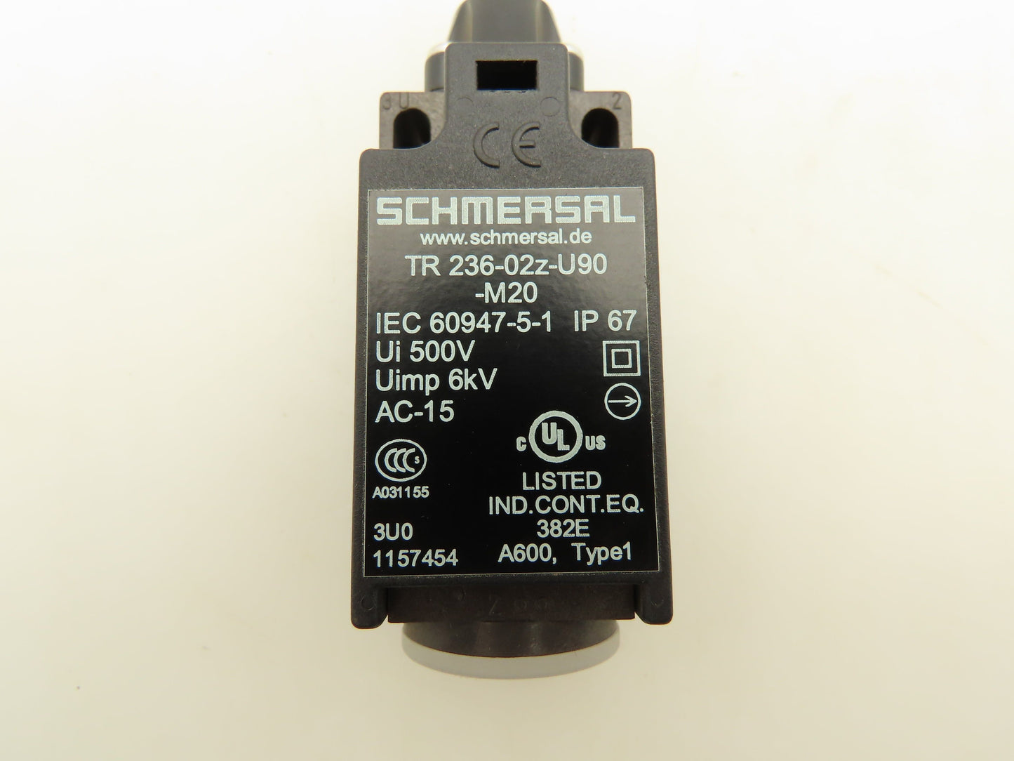 Schmersal TR 236-02z-U90-M20 Roller Plunger Limit Switch