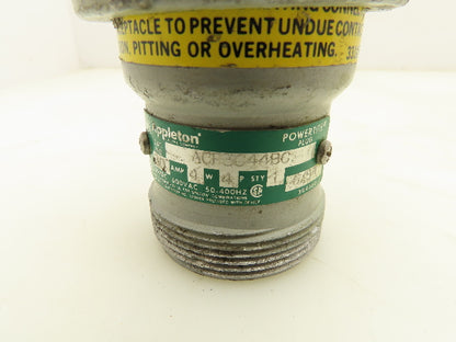 Appleton ACP3044BC Powertite Pin & Sleeve Male Plug 30A 4W 4P 600V