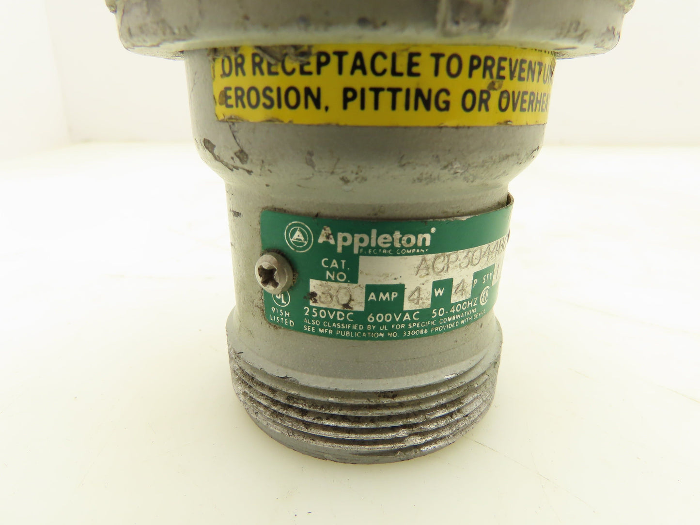 Appleton ACP3044BC Powertite Pin & Sleeve Male Plug 30A 4W 4P 600V