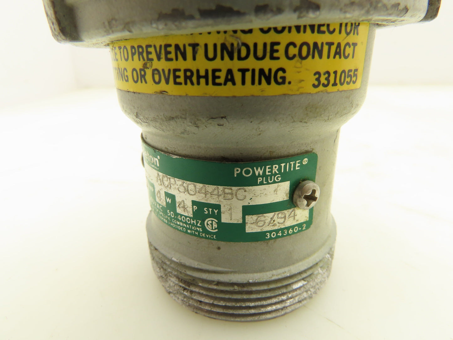 Appleton ACP3044BC Powertite Pin & Sleeve Male Plug 30A 4W 4P 600V