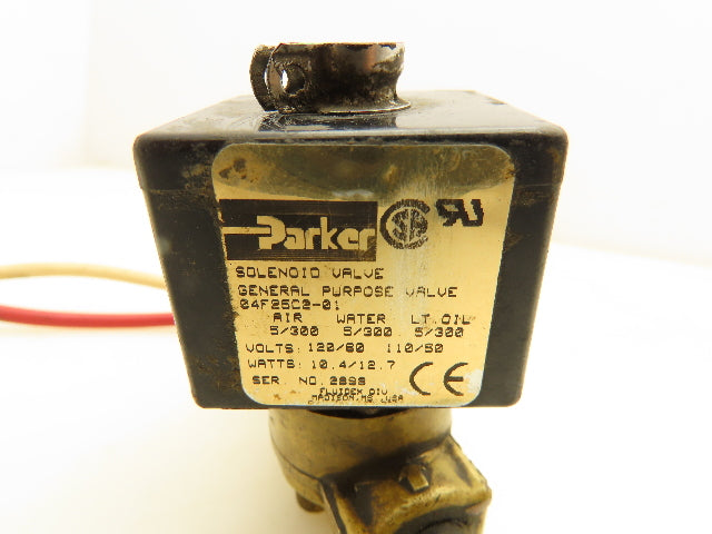 Parker 04F25C2-01 General Purpose Solenoid Valve 120V Coil 1/4"NPT NC