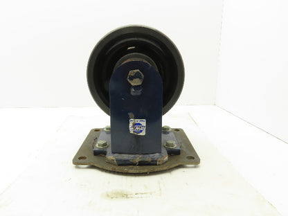 RWM Kingpinless 2-95 Swivel Plate 8"x3" Dual Caster Wheel Solid Urethane 5000Lb