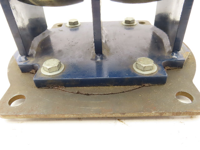 RWM Kingpinless 2-95 Swivel Plate 8"x3" Dual Caster Wheel Solid Urethane 5000Lb