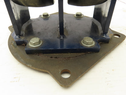 RWM Kingpinless 2-95 Swivel Plate 8"x3" Dual Caster Wheel Solid Urethane 5000Lb