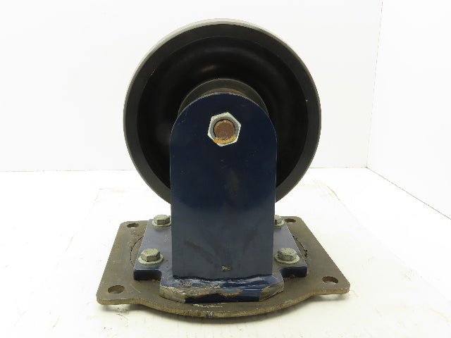 RWM Kingpinless 2-95 Swivel Plate 8"x3" Dual Caster Wheel Solid Urethane 5000Lb
