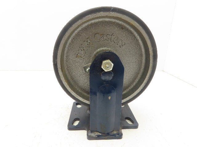 RWM Kingpinless 2-75 Rigid Plate 8"x2" Dual Caster Wheel Urethane on Iron 3000Lb