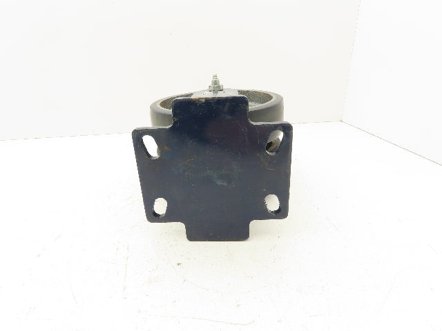 RWM Kingpinless 2-75 Rigid Plate 8"x2" Dual Caster Wheel Urethane on Iron 3000Lb