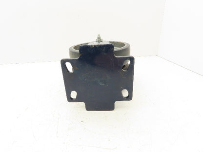 RWM Kingpinless 2-75 Rigid Plate 8"x2" Dual Caster Wheel Urethane on Iron 3000Lb