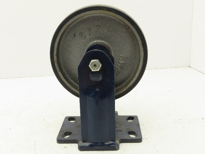RWM Kingpinless 2-75 Rigid Plate 8"x2" Dual Caster Wheel Urethane on Iron 3000Lb