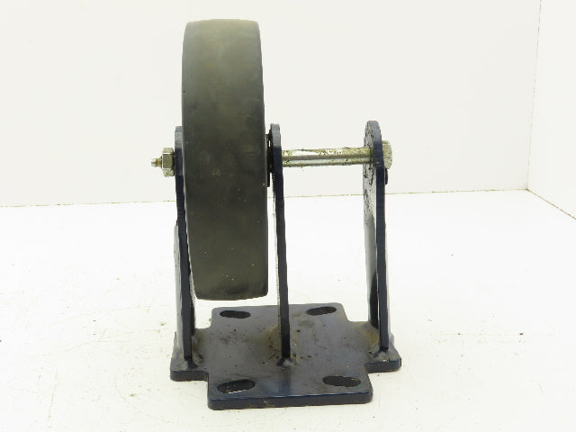 RWM Kingpinless 2-75 Rigid Plate 8"x2" Dual Caster Wheel Urethane on Iron 3000Lb