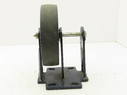 RWM Kingpinless 2-75 Rigid Plate 8"x2" Dual Caster Wheel Urethane on Iron 3000Lb