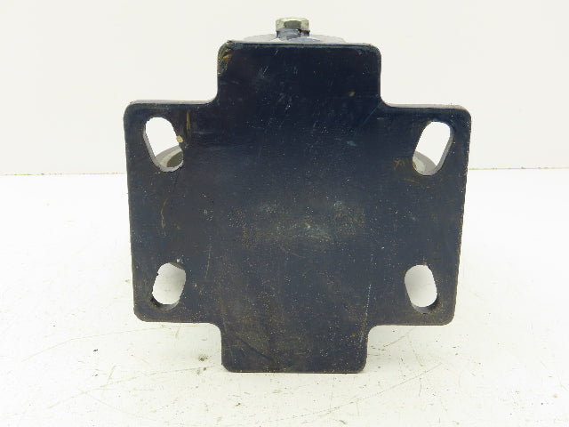 RWM Kingpinless 2-75 Rigid Plate 8"x2" Dual Caster Wheel Urethane on Iron 3000Lb