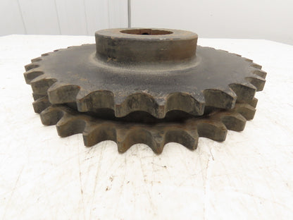 Martin D100B30 Double Roller Chain Sprocket 3" Keyed Bore