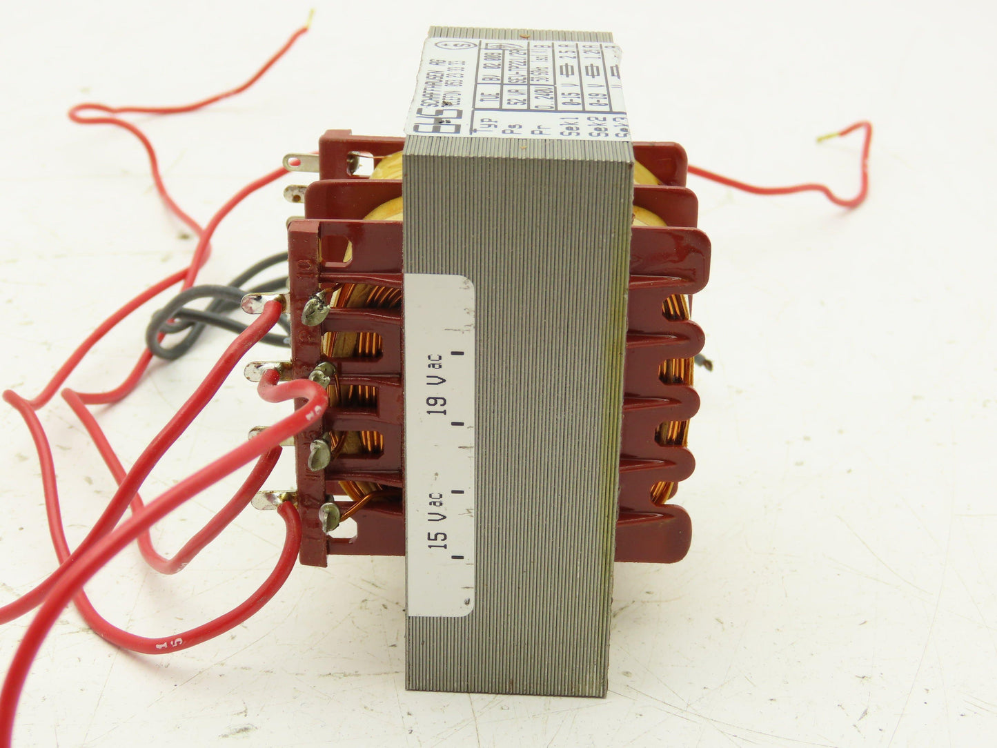 EHS Power Transformer 52VA 240V Pr 15/19V Sek