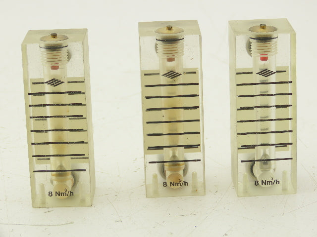 Air Flow Ball Meter Gauge 8Nm³/h  Lot of 3
