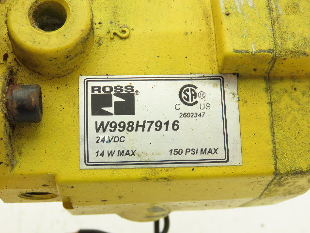 Ross Y2773A4082 Pneumatic Solenoid LOX Lock-Out Control Valve 3/2-Pos 24VDC 1/2"