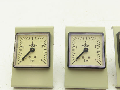 Square 2" Air Pressure Gauge 4 Bar 58psi Lot of 5