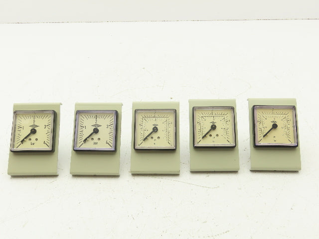 Square 2" Air Pressure Gauge 4 Bar 58psi Lot of 5