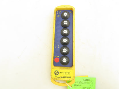 Magnetek TX16/24P-3C Telependant Transmitter Remote Control 6 Button 3 Speed