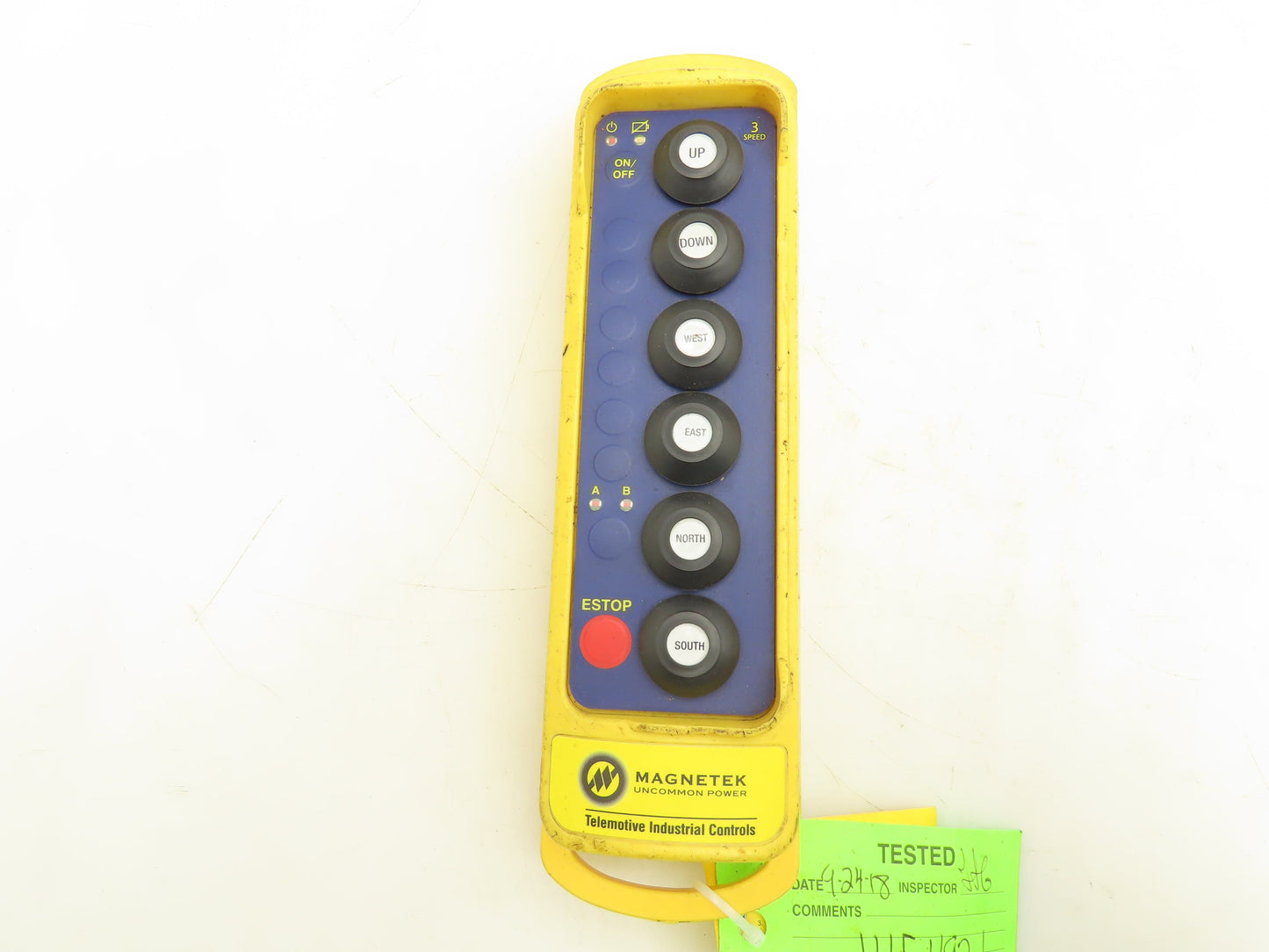 Magnetek TX16/24P-3C Telependant Transmitter Remote Control 6 Button 3 Speed