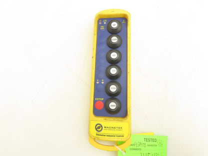 Magnetek TX16/24P-3C Telependant Transmitter Remote Control 6 Button 3 Speed