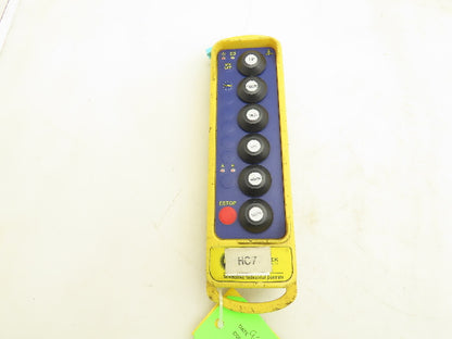 Magnetek TX16/24P-3C Telependant Transmitter Remote Control 6 Button 3 Speed