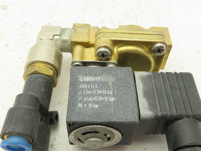 Sirai L180V17 Brass Solenoid Valve 3/8" BSP 2-Way Normally Closed 24V Coil