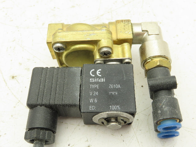 Sirai L180V17 Brass Solenoid Valve 3/8" BSP 2-Way Normally Closed 24V Coil