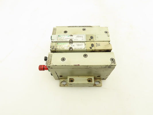 Numatics 051BA400K000030 Pneumatic 4/2 Solenoid Valve 2-Station Manifold 120V