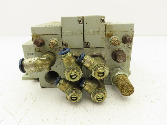 Numatics 2012 Series Pneumatic 4/2 Solenoid Valve 2-Station Manifold 24VDC
