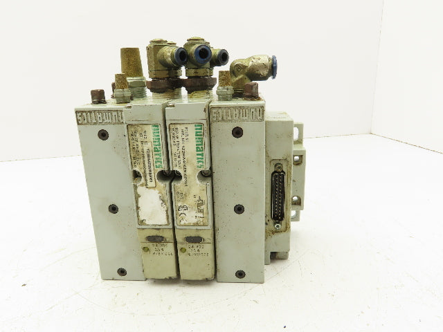 Numatics 2012 Series Pneumatic 4/2 Solenoid Valve 2-Station Manifold 24VDC