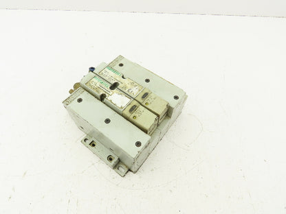 Numatics 2012 Series Pneumatic 4/2 Solenoid Valve 2-Station Manifold 24VDC