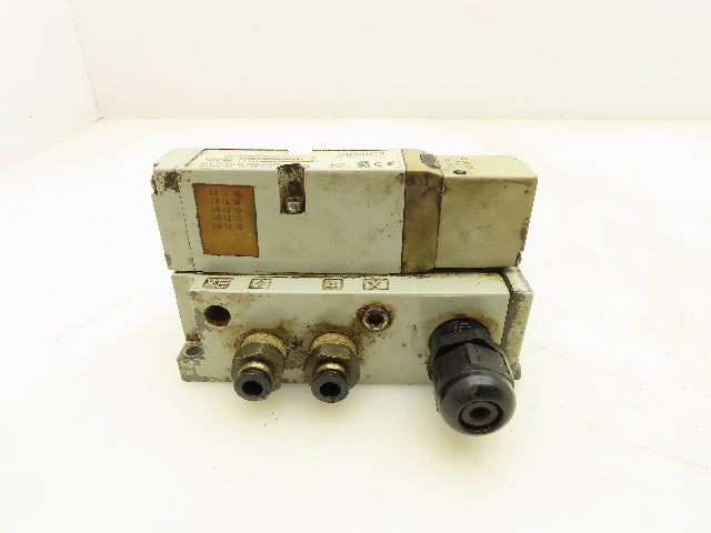 Numatics 122BA4Z2MN00061 Pneumatic 4/2 Solenoid Valve w/Manifold 24VDC  Lot of 2