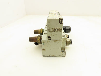 Numatics 122BA4Z2MN00061 Pneumatic 4/2 Solenoid Valve w/Manifold 24VDC  Lot of 2