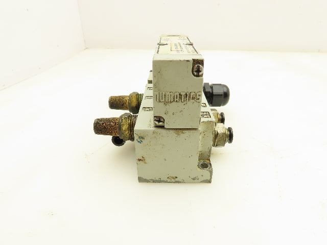 Numatics 122BA4Z2MN00061 Pneumatic 4/2 Solenoid Valve w/Manifold 24VDC  Lot of 2