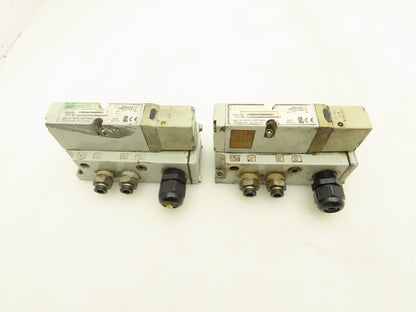 Numatics 122BA4Z2MN00061 Pneumatic 4/2 Solenoid Valve w/Manifold 24VDC  Lot of 2