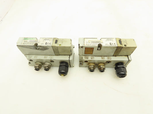 Numatics 122BA4Z2MN00061 Pneumatic 4/2 Solenoid Valve w/Manifold 24VDC  Lot of 2