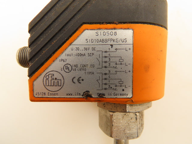 IFM SID10ABBFPKG/US Flow Monitor Sensor 36V 400mA
