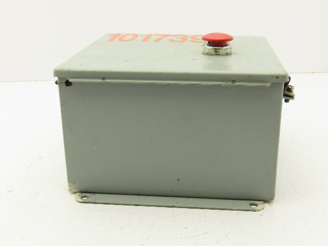 Hoffman A10106CH Electrical Enclosure Junction Box E-Stop Pushbutton 10x10x6"